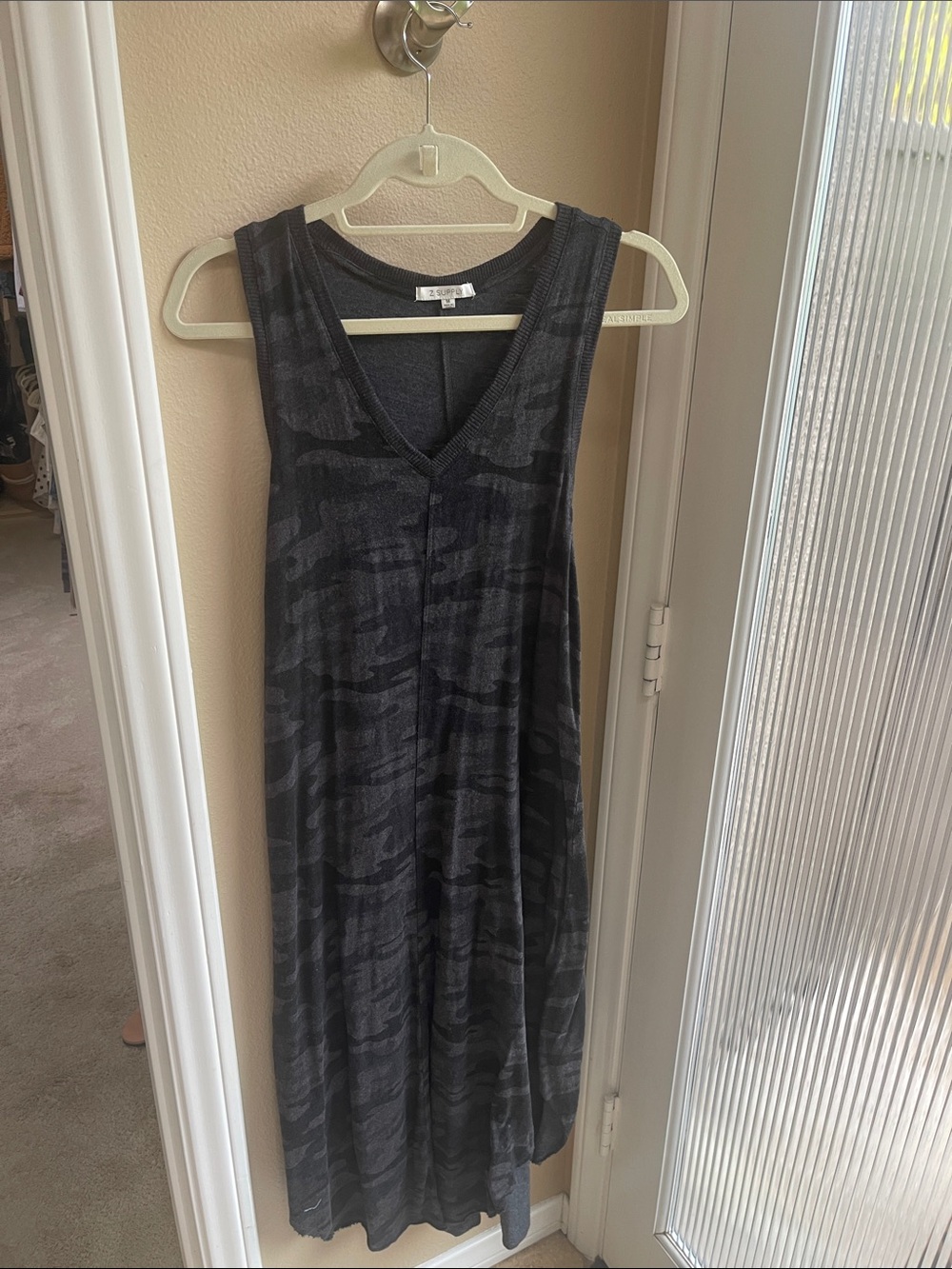 Z Supply Black & Gray Camo Sleeveless Maxi Dress